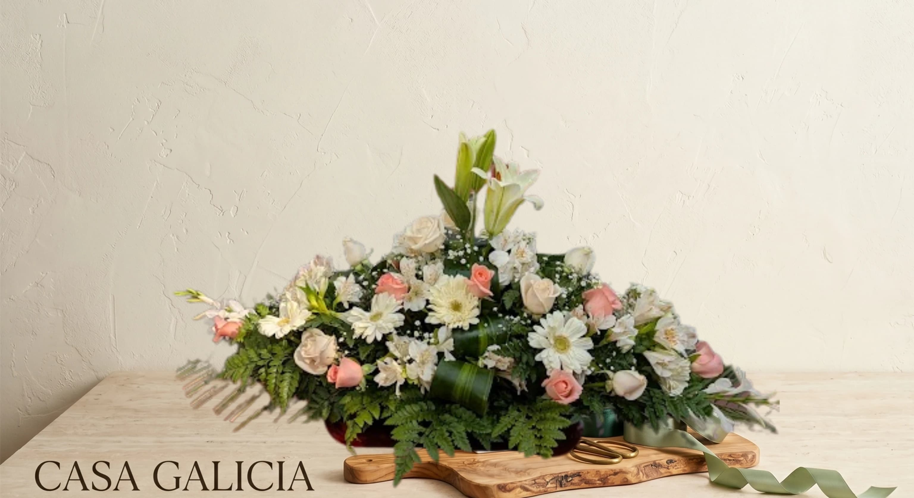 Serenidad - Arreglo floral para eventos Casa Galicia