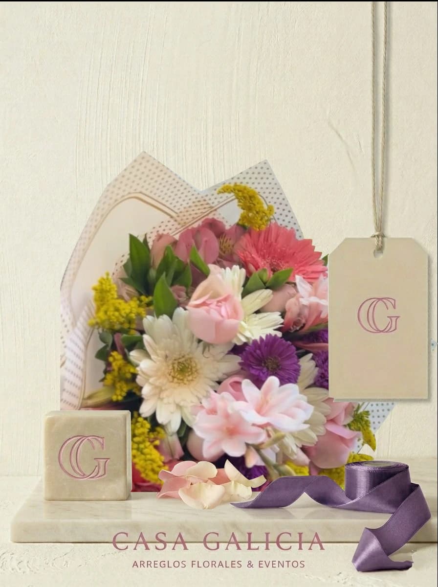 Sinfonía de Color - Ramo de flores frescas Casa Galicia