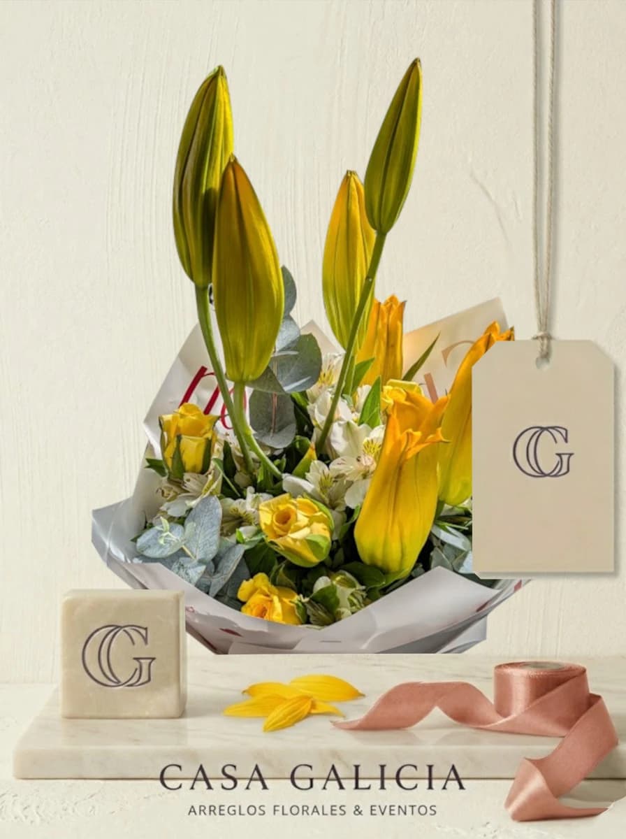 Jardín de Oro - Ramo de flores frescas Casa Galicia